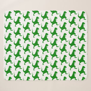 Manta Sherpa Navidades de dinosaurios verdes
