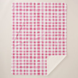 Manta Sherpa Navidades de franjas rosadas