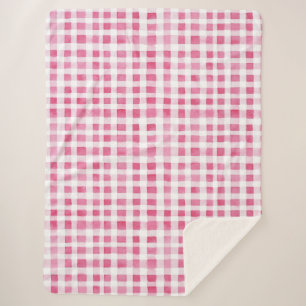 Manta Sherpa Navidades de franjas rosadas