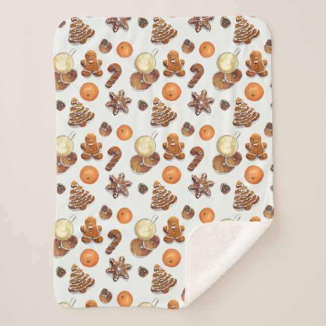 Manta Sherpa Navidades de Gingerbread Scent (Anverso)