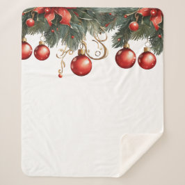 Manta Sherpa Navidades de la burbuja roja