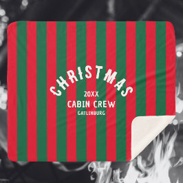 Manta Sherpa Navidades de la tripulación de cabina Personalizad