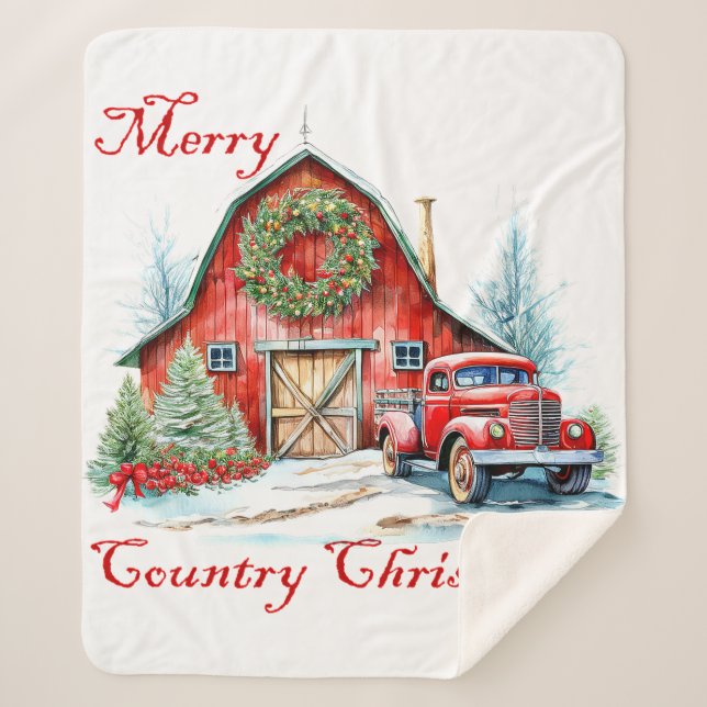 Manta Sherpa Navidades de país (Anverso)