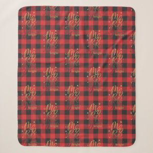 Manta Sherpa Navidades de Plaid Red Check Gingham
