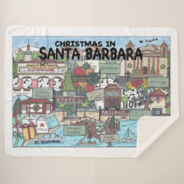 Manta Sherpa Navidades de Santa Bárbara