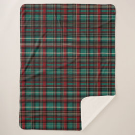 Manta Sherpa Navidades del Country Red Green Plaid