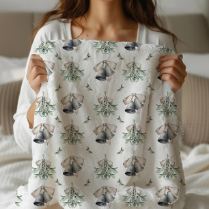 Manta Sherpa Navidades del Mistletoe Silver Bells