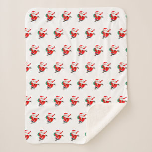 Manta Sherpa Navidades del Santa con Sherpa Blanket de regalo