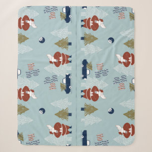 Manta Sherpa Navidades Elementos decorativos Vintage sin inconv