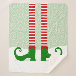 Manta Sherpa Navidades Elf Legs Sherpa Blanket