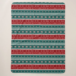 Manta Sherpa Navidades feos Sweater Knit Patrón tradicional 11