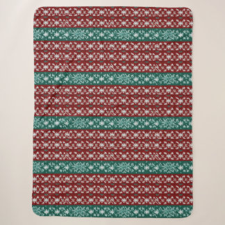 Manta Sherpa Navidades feos Sweater Knit Patrón tradicional 18