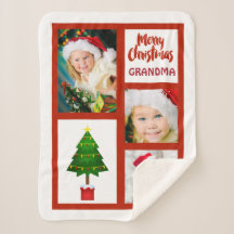 Navidades fotográficos en blanco para la abuela