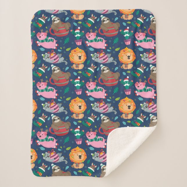 Manta Sherpa Navidades inteligentes (Anverso)