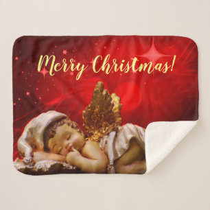 Manta Sherpa Navidades Jesús, Angel Bebé Durmiente