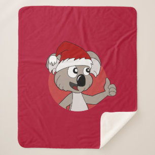 Manta Sherpa Navidades koala personalizado