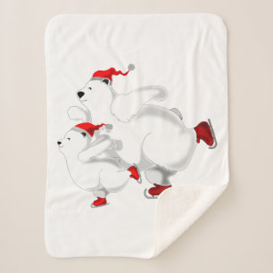 Manta Sherpa Navidades llevan al bebé Sherpa Personalizable abi