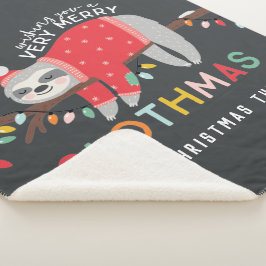 Manta Sherpa Navidades modernos de perezosos en vacaciones dive