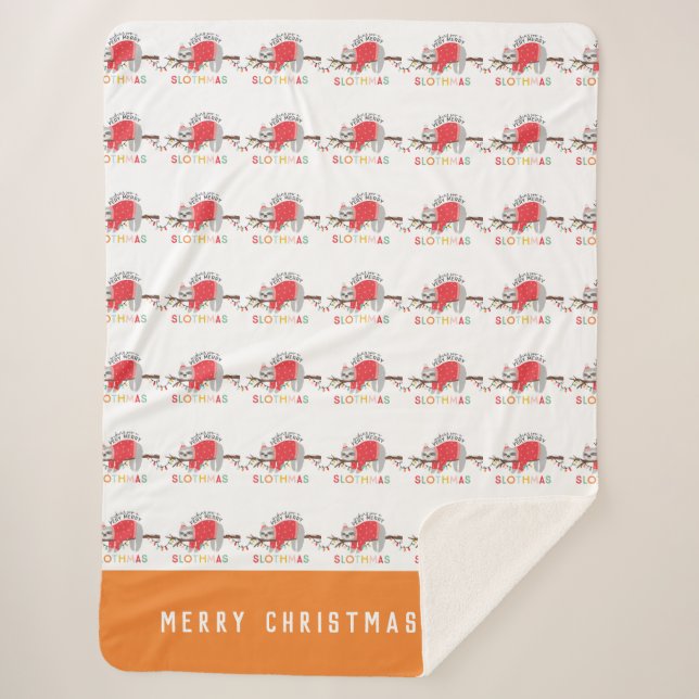 Manta Sherpa Navidades modernos de perezosos en vacaciones dive (Anverso)