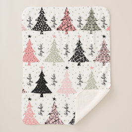 Manta Sherpa Navidades modernos: Sherpa Blanket personalizado