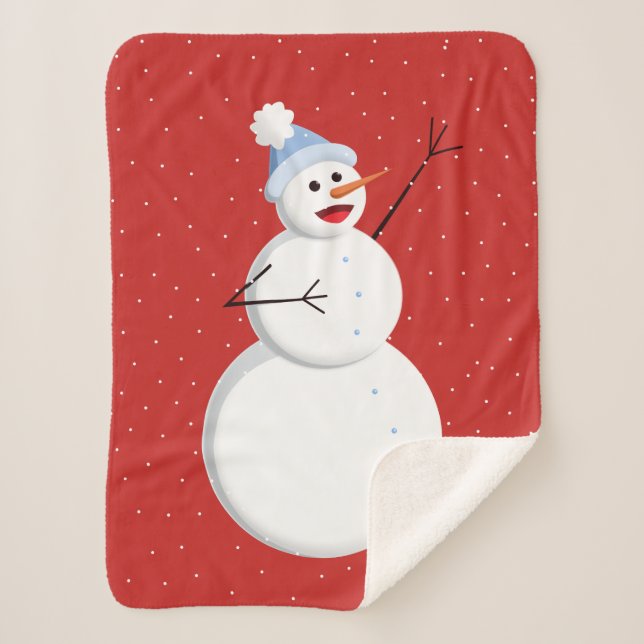 Manta Sherpa Navidades musicales de Snowman (Anverso)