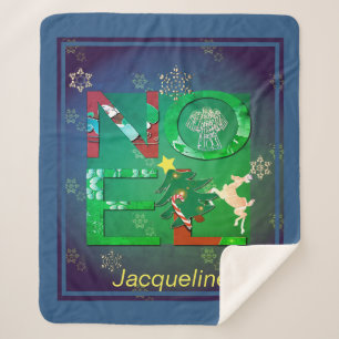 Manta Sherpa navidades "Noel" Sherpa Blanket