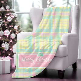 Manta Sherpa Navidades Pastel personalizados