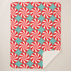 Manta Sherpa NAVIDADES PEPPERMINT Sherpa Blanket