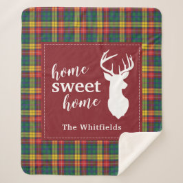 Manta Sherpa Navidades personalizados Tartan Clan Buchanan Plai