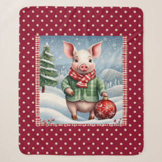 Manta Sherpa Navidades Piglet