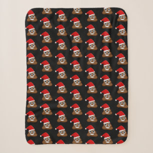 Manta Sherpa Navidades poop emoji lindo patrón gracioso
