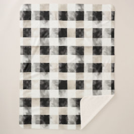 Manta Sherpa Navidades rusos de plata blanca negra