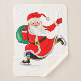 Manta Sherpa Navidades Sherpa Blanket Santa Claus