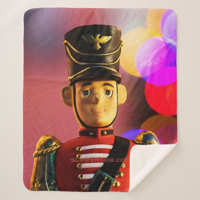 Manta Sherpa Navidades soldado de juguete figurine SlipperyJoe  (Anverso)