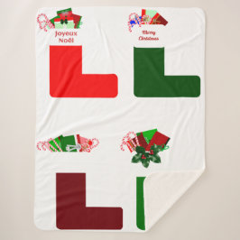 Manta Sherpa Navidades Stocking Sherpa Blanket