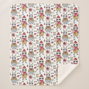 Manta Sherpa Navidades tropicales muy cortos Sherpa Blanket