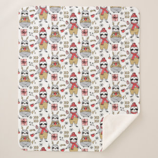 Manta Sherpa Navidades tropicales muy cortos Sherpa Blanket