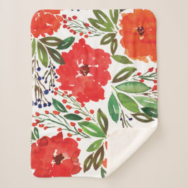 Manta Sherpa Navidades y mano pintadas