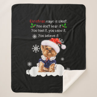 Manta Sherpa Navidades Yorkshire Terrier Funny Yorkie Puppy