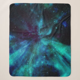 Manta Sherpa Nebulosa Turquesa y Púrpura 