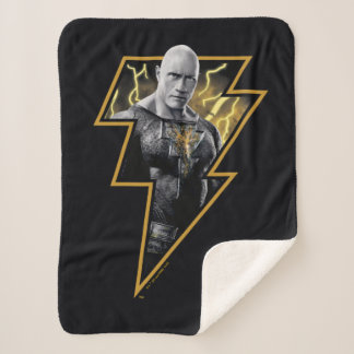 Manta Sherpa Negro Adam Gray y Gold Lightning Graphic