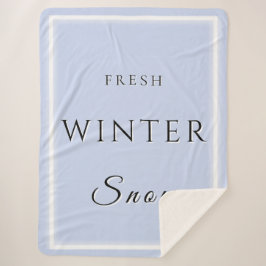 Manta Sherpa Nieve fresca de invierno
