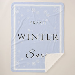 Manta Sherpa Nieve fresca de invierno con nieve