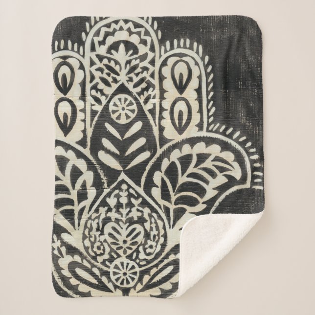 Manta Sherpa Night Hamsa (Anverso)