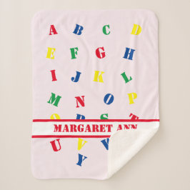 Manta Sherpa Niña ABC Sherpa Blanket