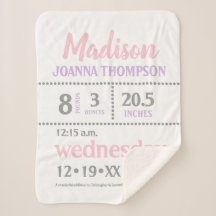 Niña bebé Invitación, rosa, púrpura, gris, huellas