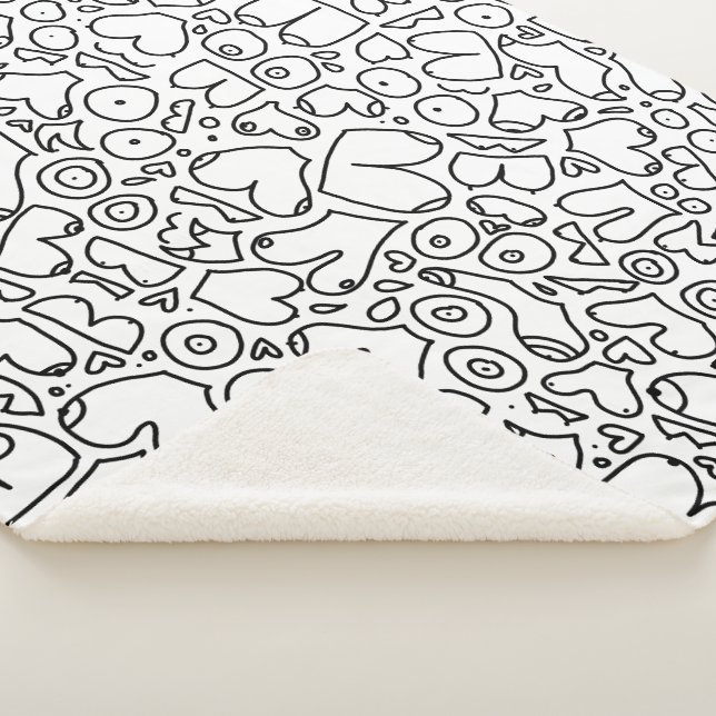 Manta Sherpa Niña feminista divertida (3/4)