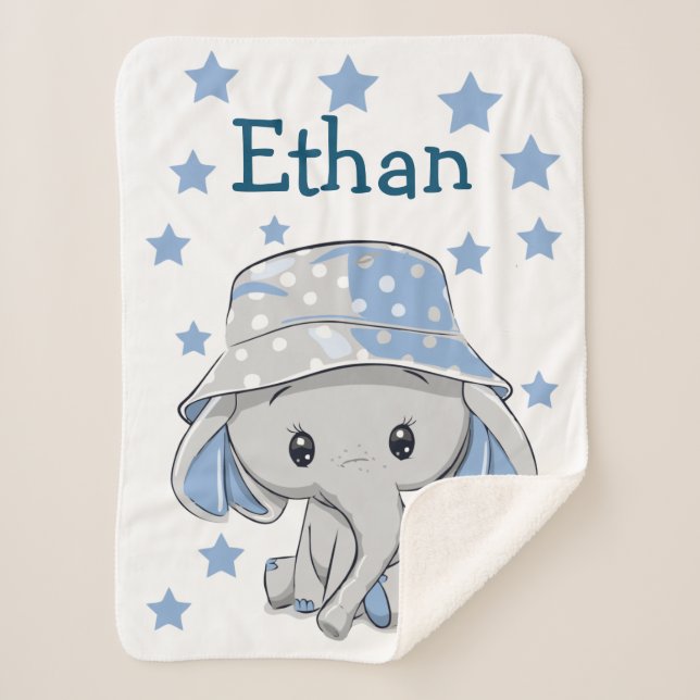 Manta Sherpa Niño pequeño elefante   (Anverso)