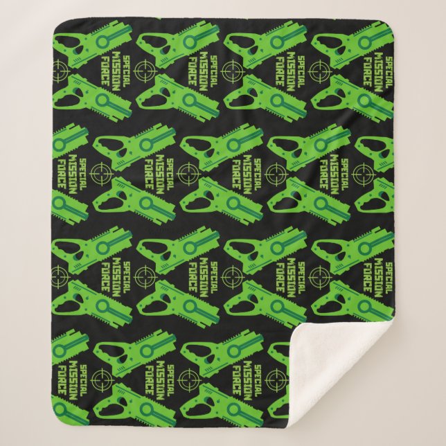 Manta Sherpa Niños Juguetes Combatiendo Navidades Y Cumpleaños (Anverso)