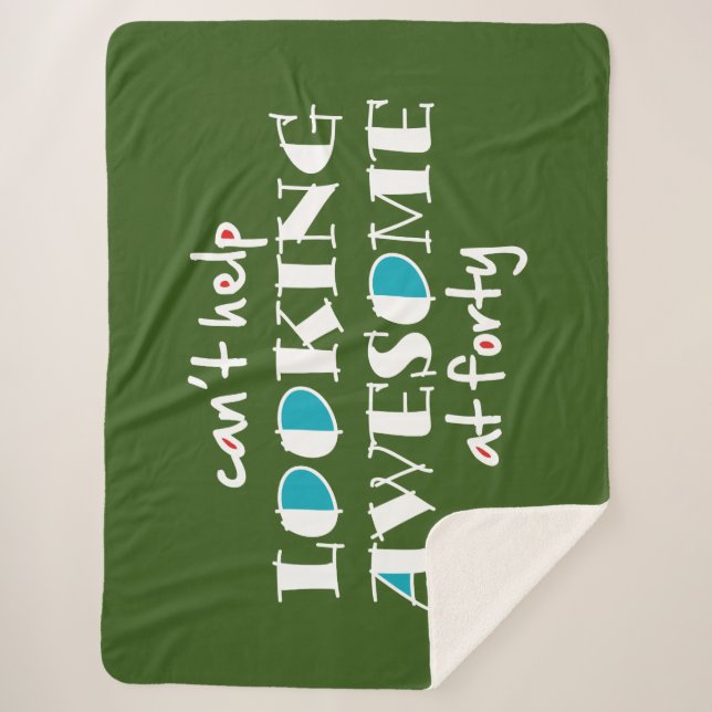 Manta Sherpa No puedo evitar mirar a los 40 (Anverso)